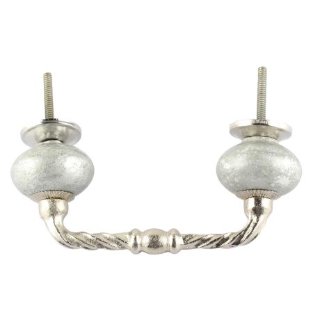 Silver Ceramic Cut Bridge Handles